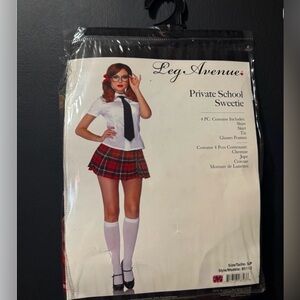 Leg Avenue School Sweetie Outfit with Red Plaid
